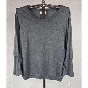 Liz Claiborne Womens Size XL X-Large Gray Long Sleeve Crew Sweater Top NWT